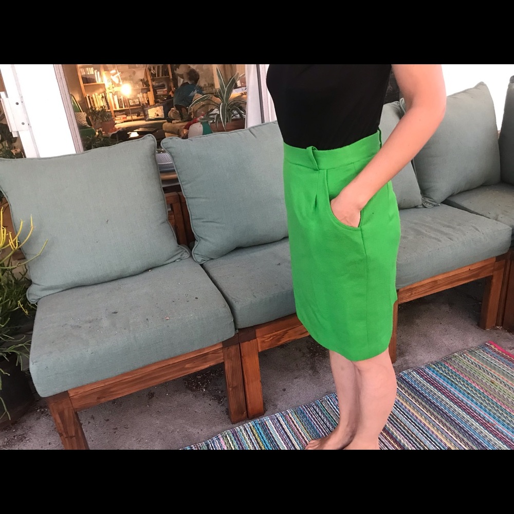 Vintage stefano Rosso green skirt with pockets